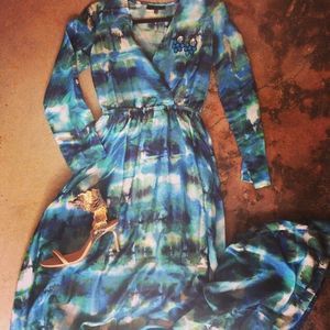 ISO Grethel Watercolor Maxi Dress